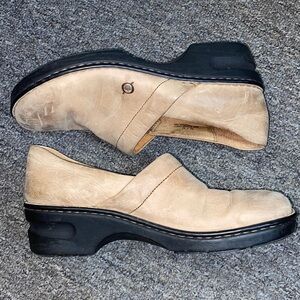 Born Tan suede leather mules